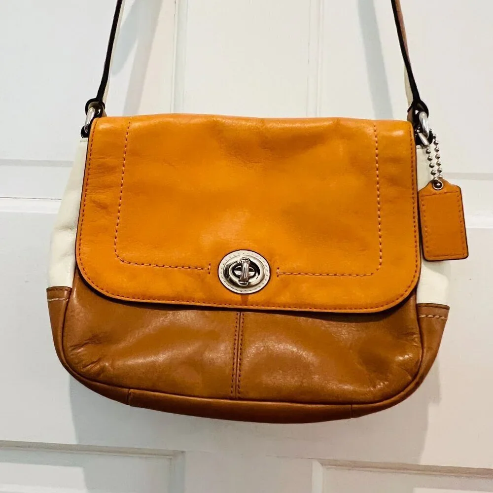 Vintage Y2K 2000 Hobo Coach color block crossbody shoulder bag purse - Picture 15 of 16